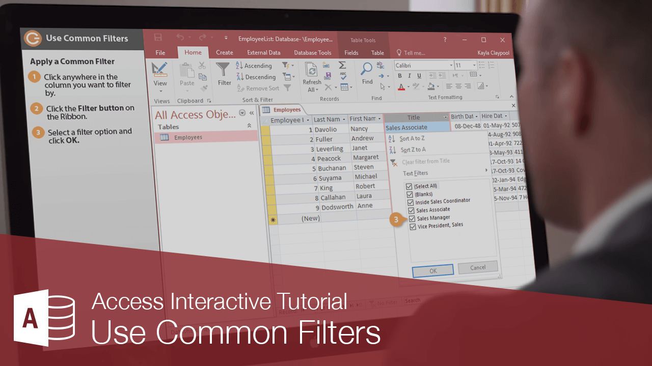 Microsoft Access Common Filters