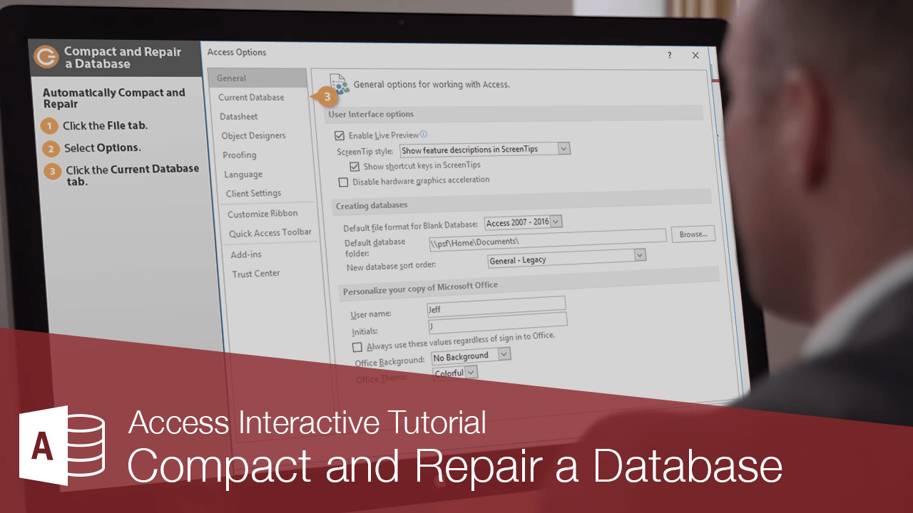 Compact and Repair Database in Access