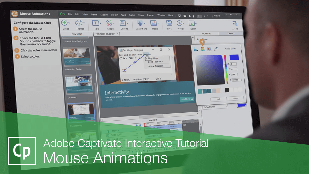 Captivate Add Mouse Movement