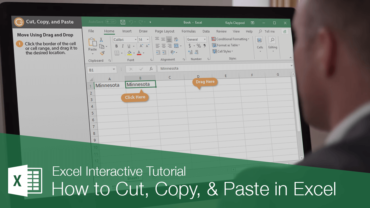 Cut Copy Paste in Excel