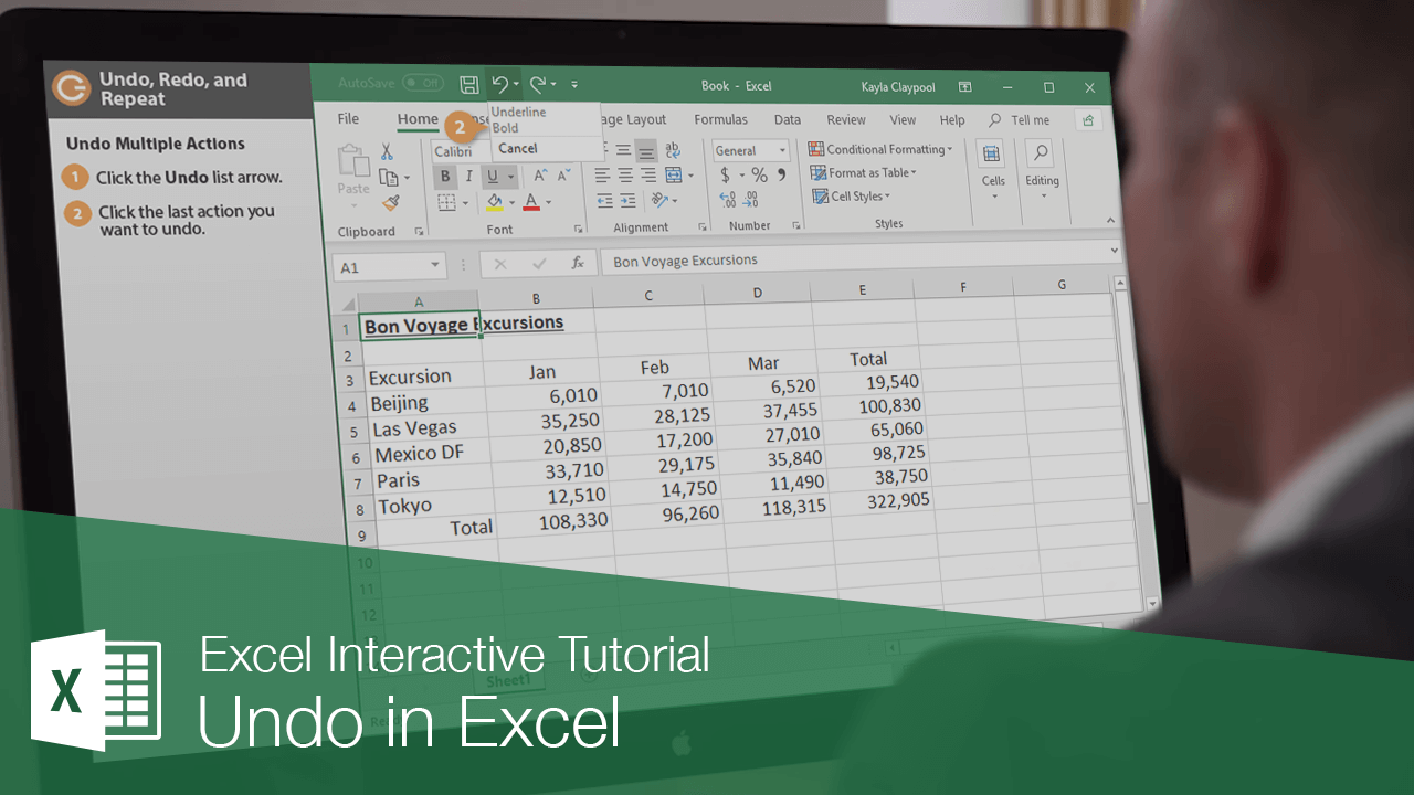 How to Undo in Excel