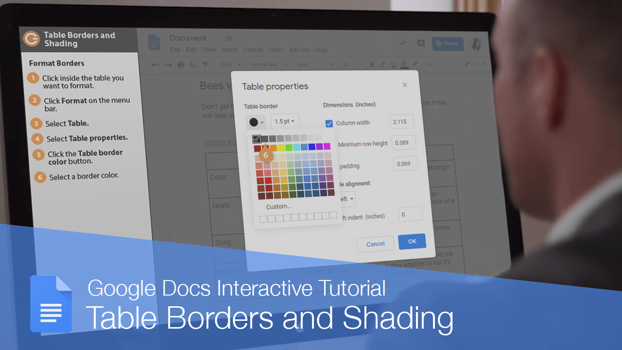 Google Docs Table Borders