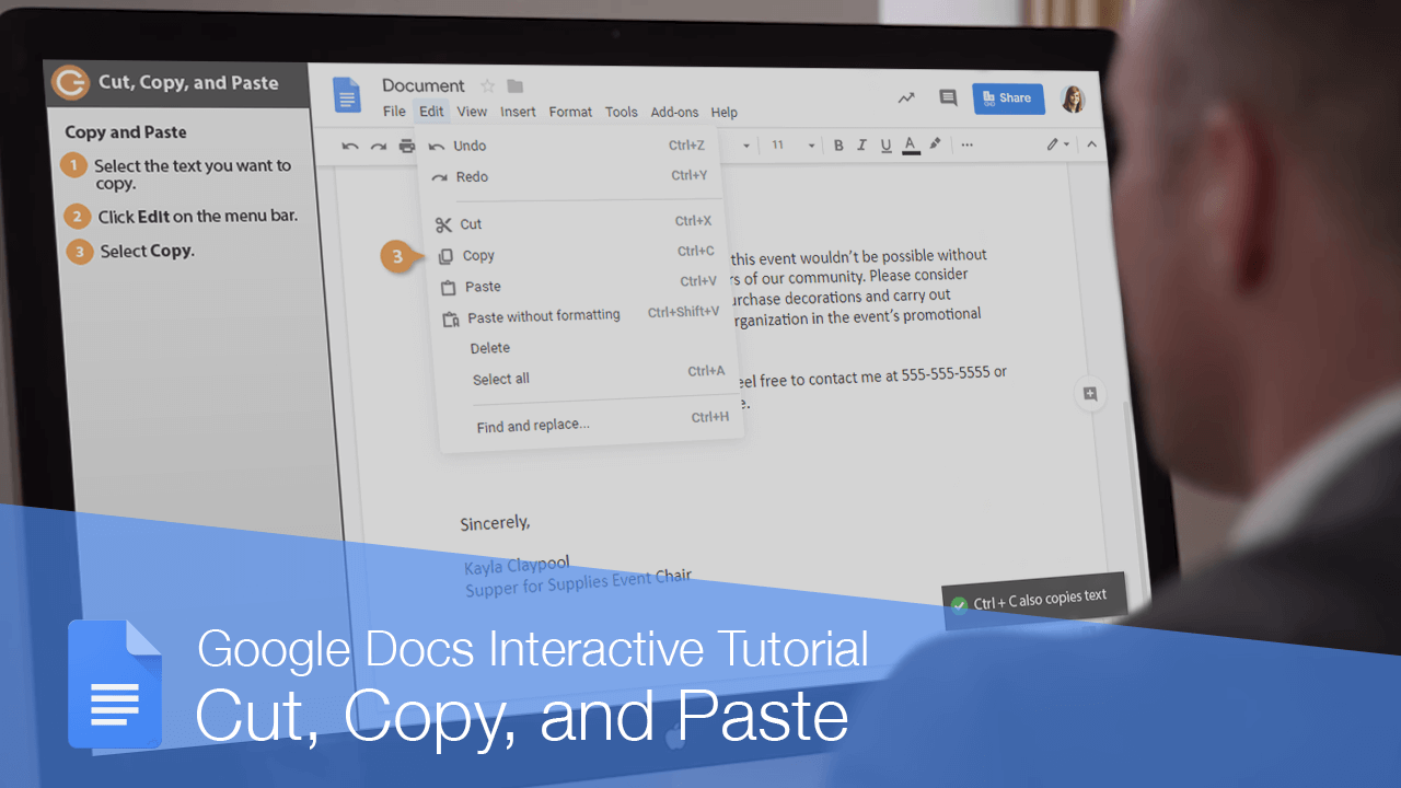 How to Copy and Paste on Google Docs
