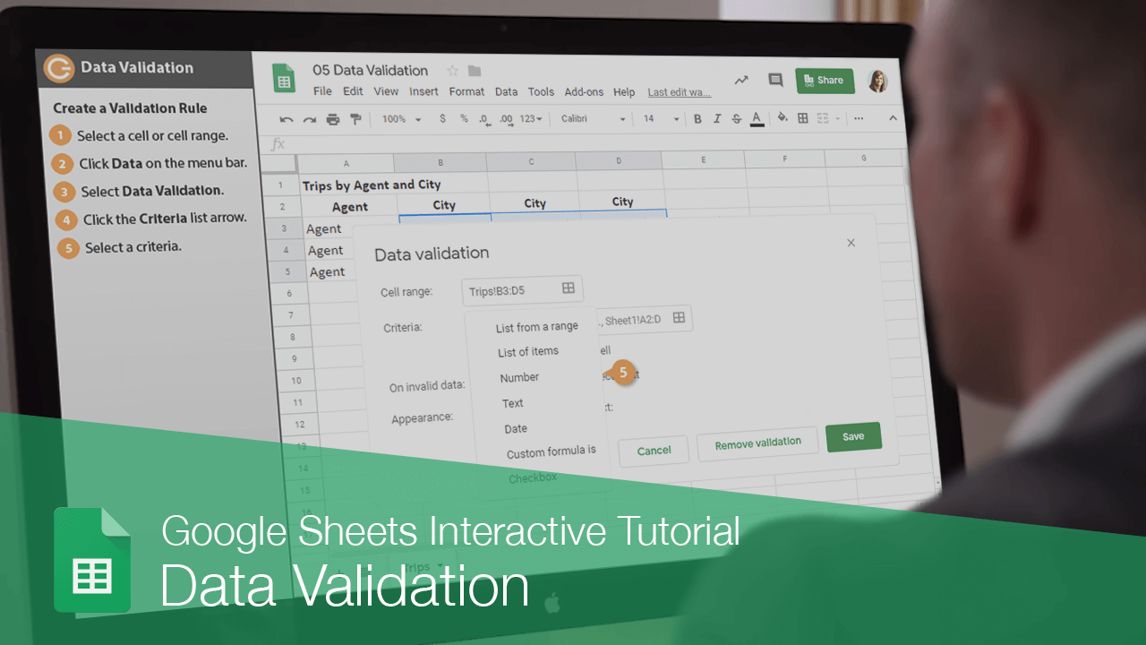 Data Validation Google Sheets