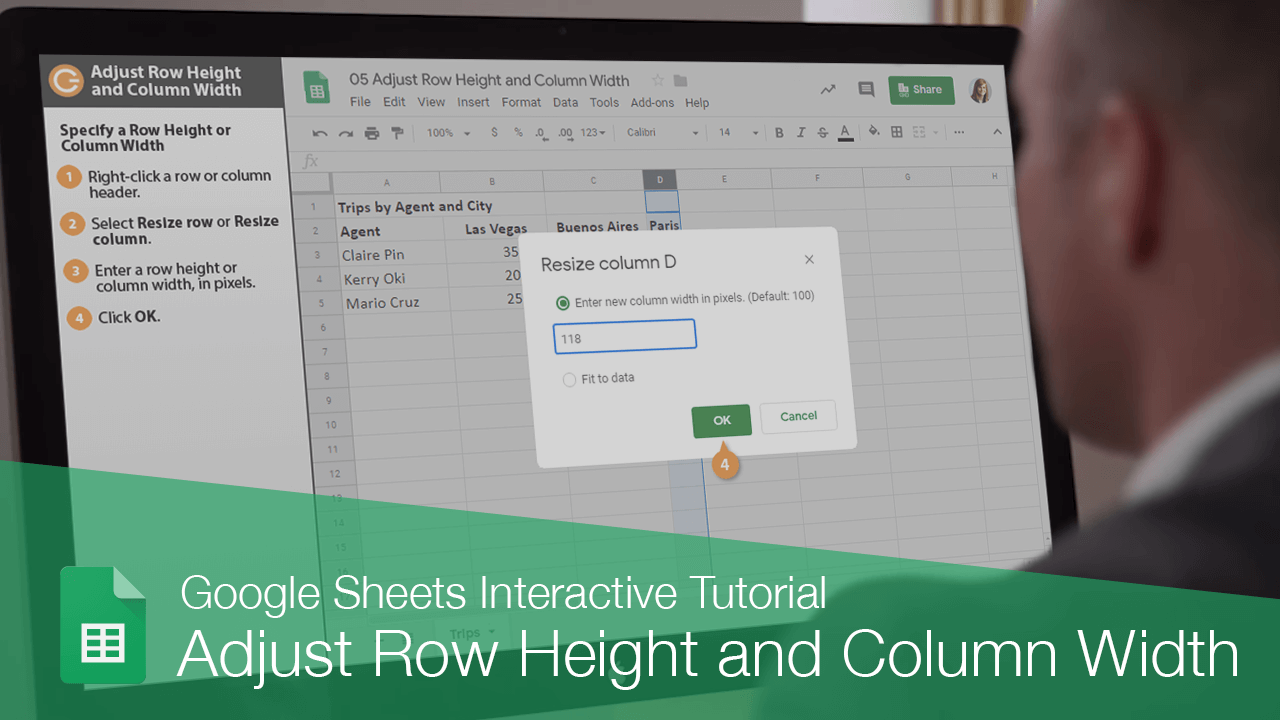 Google Sheets Column Width