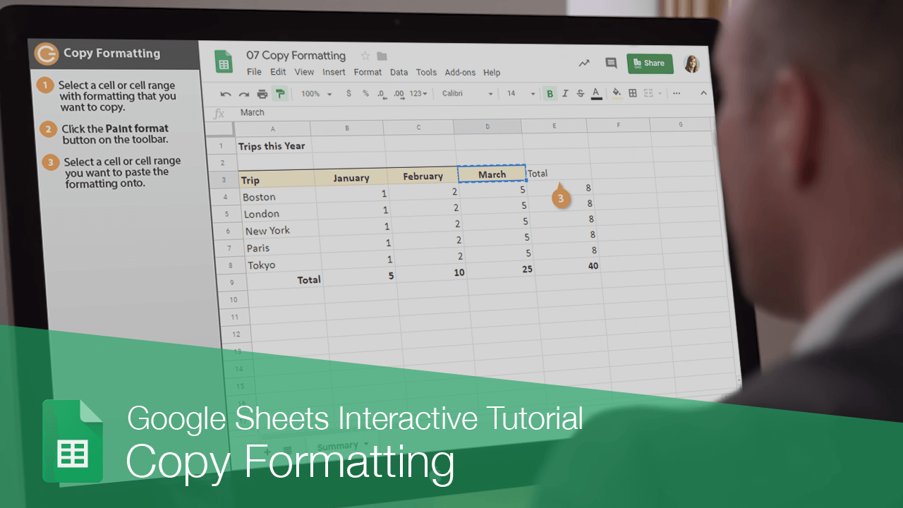 Format Painter in Google Sheets