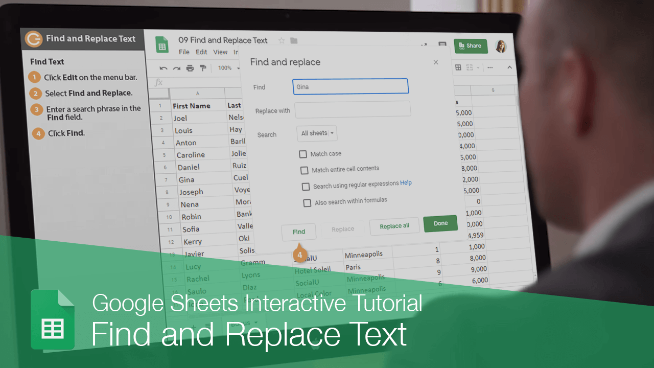 How to Find and Replace in Google Sheets