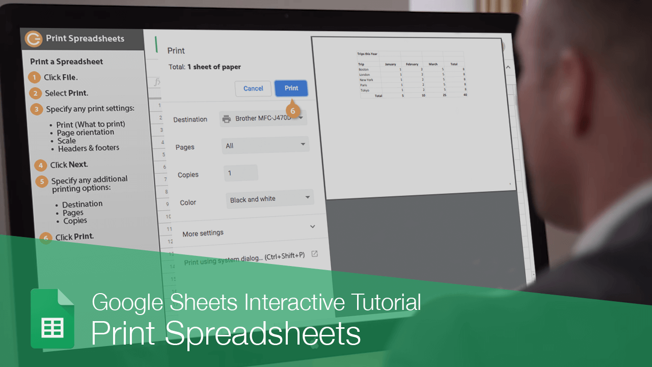 How to Print a Google Sheet
