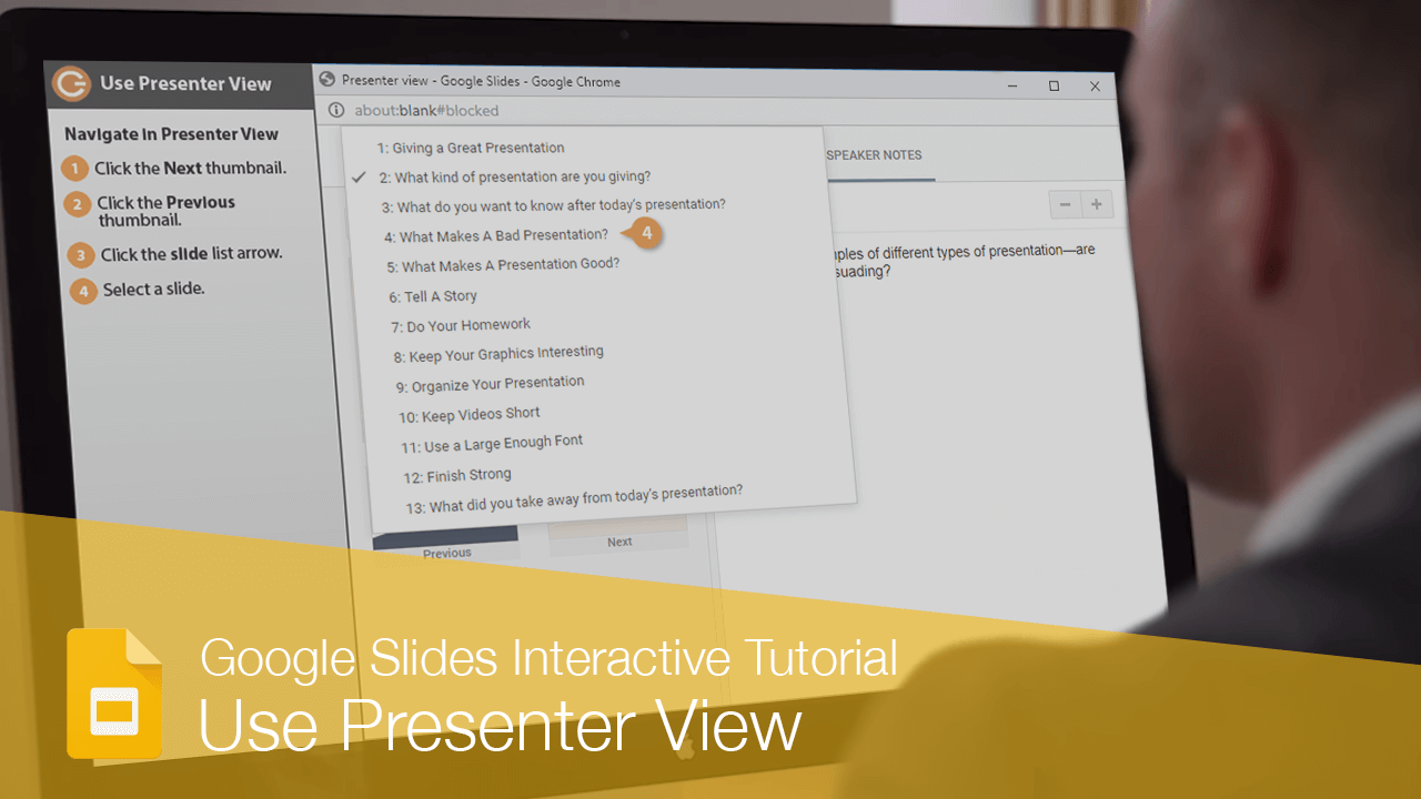 Google Slides Presenter View