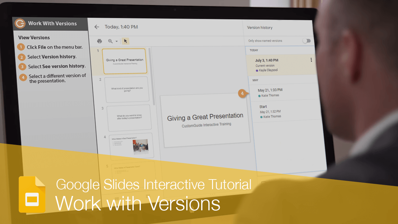 Version History Google Slides