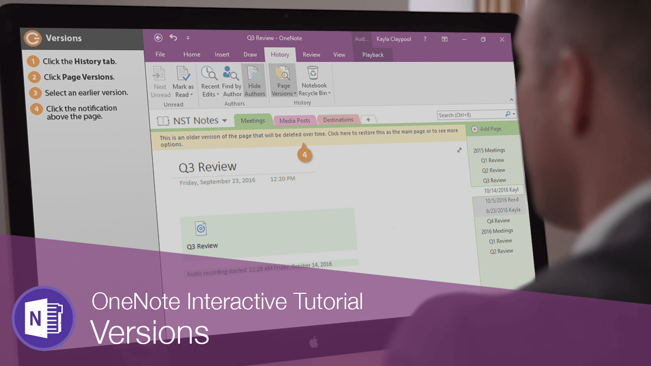 Onenote Page Versions