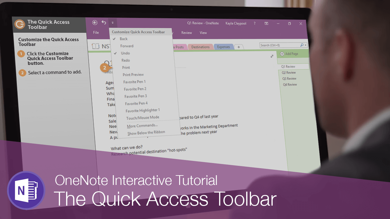 Onenote Quick Access Toolbar