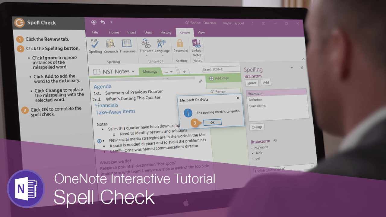 Onenote Spell Check