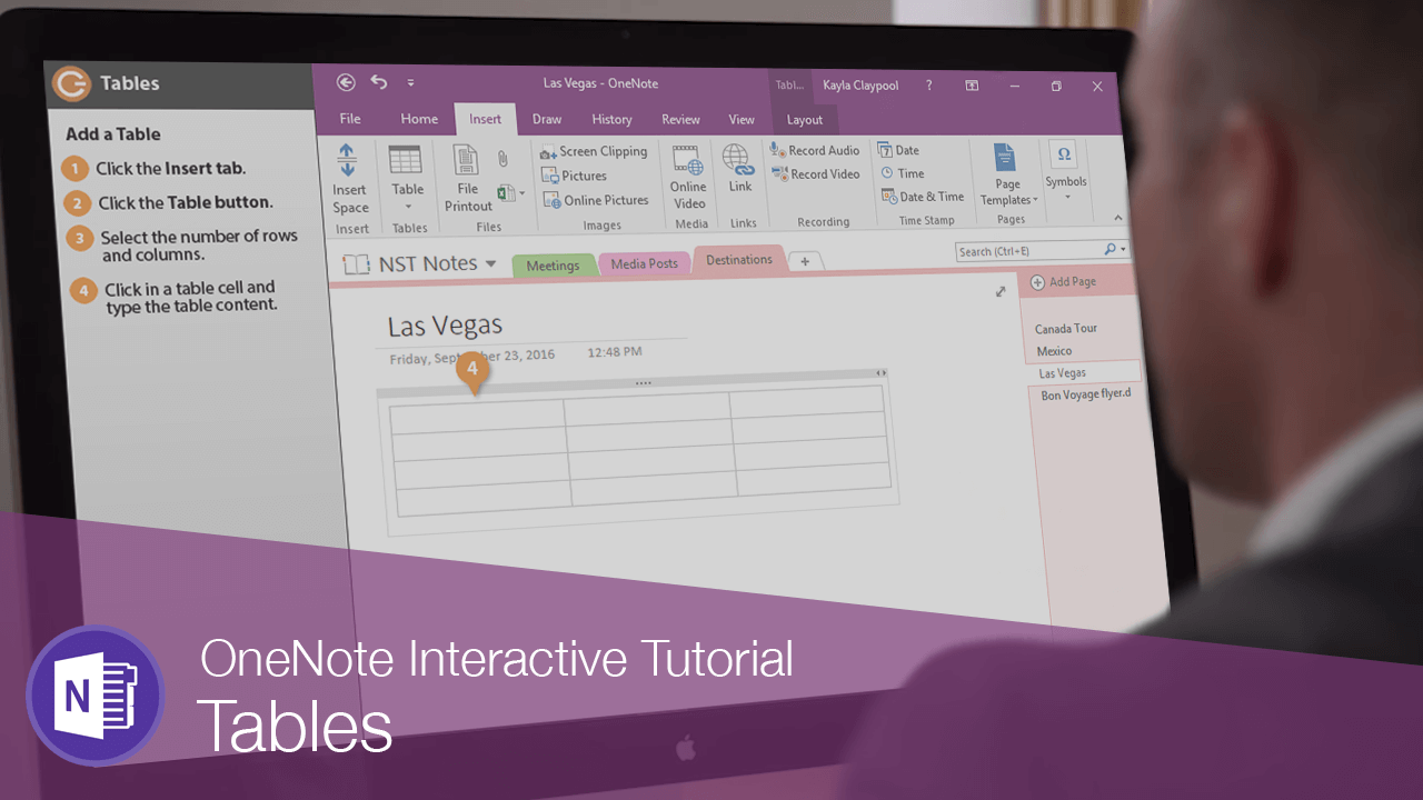 Onenote Tables