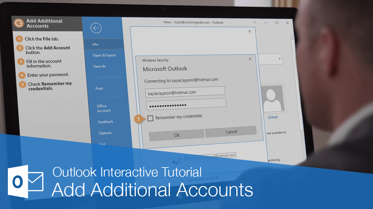 Oulook Add Email Accounts