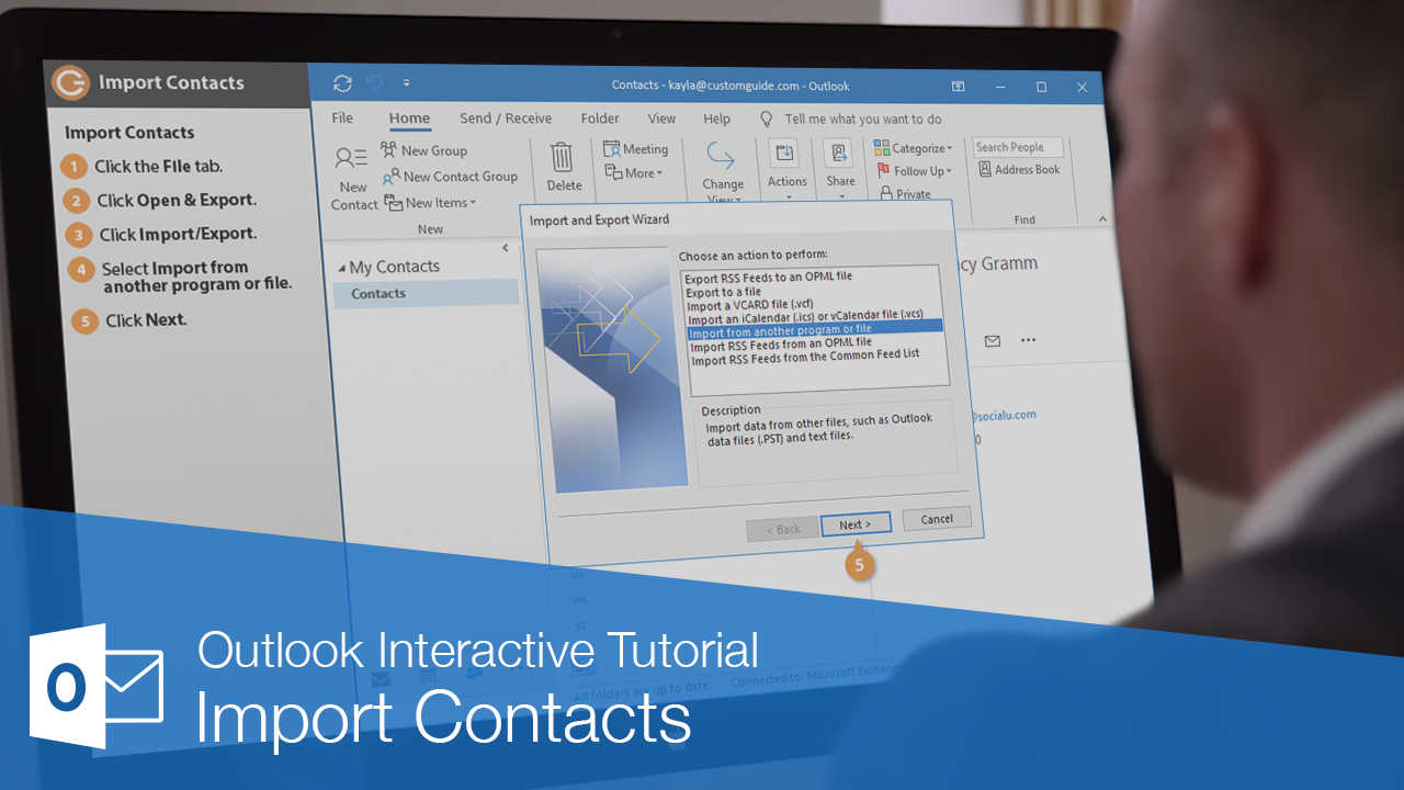 Import Contacts to Outlook