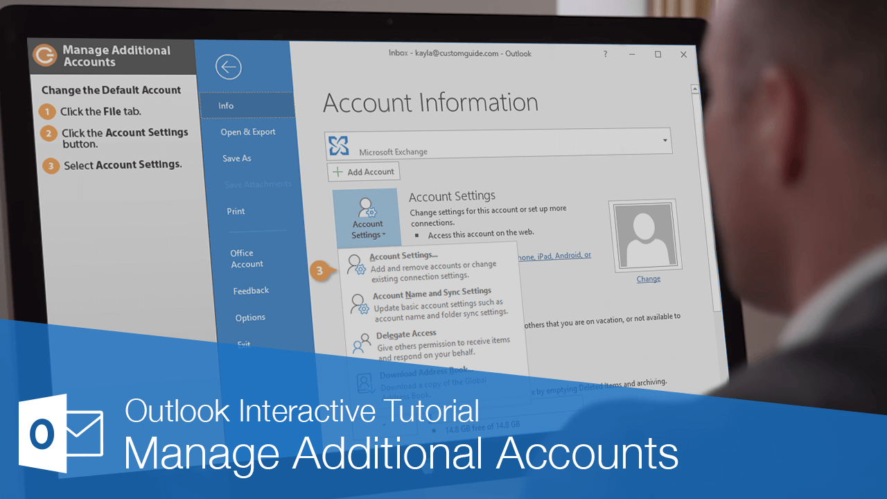 Manage Email Accounts in Outlook