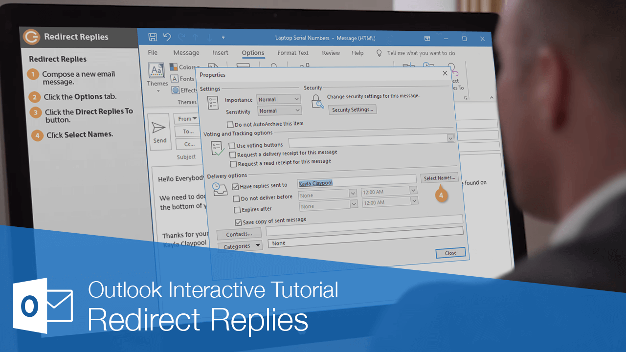 Outlook Redirect Replies