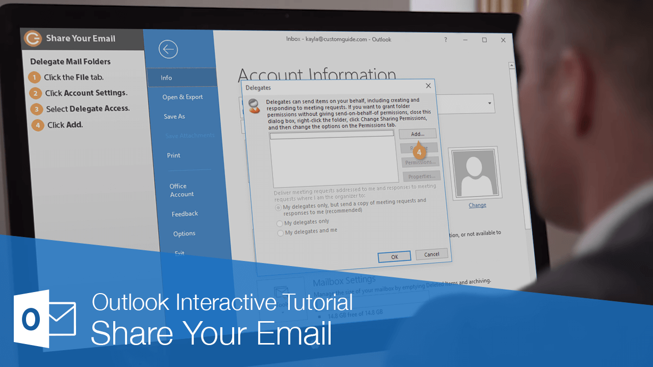 Share Your Outlook Email with Another User