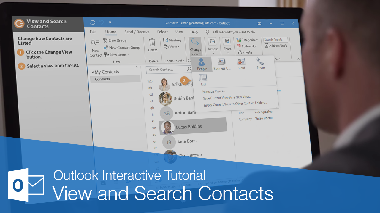 Search Contacts in Outlook