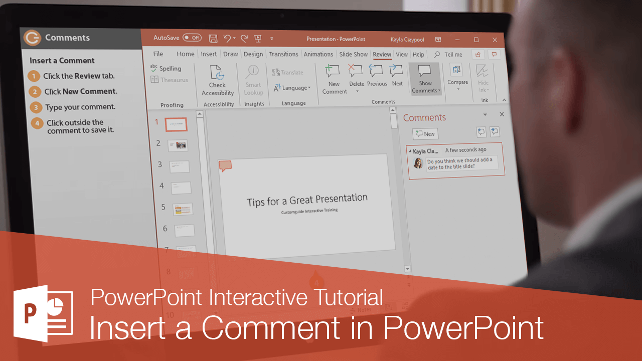 How to Insert a Comment in Powerpoint